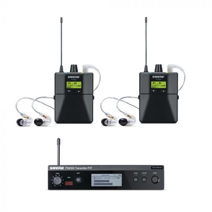 Shure PSM300 P3TRA215CL wireless in-ear personal monitor system c/w SE215  earphones