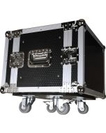 CaseToGo 8RU effects flight case 19" with wheels