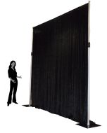 Black 3m drop x 5m width velveteen drape - 200gsm