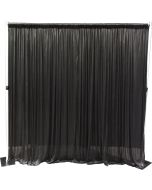 2.4m drop x 6m wide SILK BLACK drape