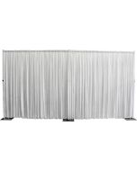 White silk drape 3m drop x 6m wide