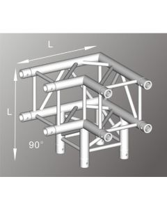 Alutruss ALU43205B aluminium three-way box truss corner / 290MM 