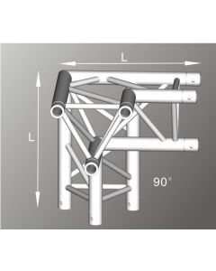 Alutruss ALU33105LB aluminium three-way tri-truss Left Corner / 290MM