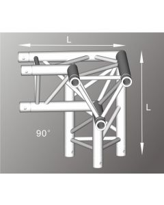 Alutruss ALU33105RB aluminium three-way tri-truss Right Corner / 290MM