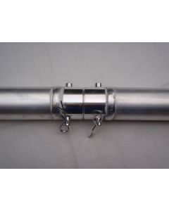 PACK OF 4 - 2m Aluminium 50mm pipes - includes quick lock connectors