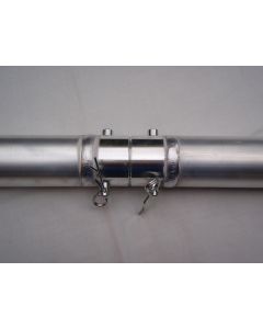 Aluminium 50mm pipe - 1m long with quick lock connector