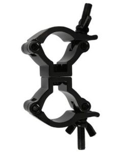 Clamp - BLACK narrow double swivel lighting aluminium clamp suit 50mm/2" truss 300kg