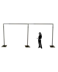 3m x 6m wide BLACK Pipe and Drape support system / Wedding Event backdrop - 3m max height