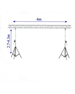 Box Truss stand - 6m 290mm ACE box truss Heavy duty winch up lighting truss