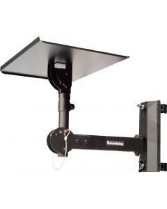 Adjustable Top Tray with tilt 35mm pole socket + wall/truss bracket with 50mm clamps