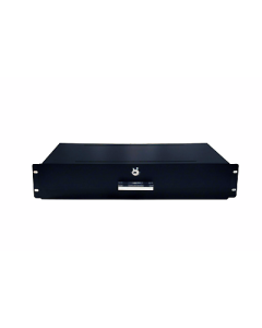 2RU 240mm deep 19" rack mountable shallow draw, black