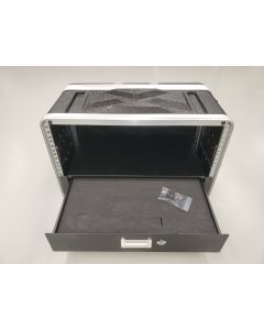 ABS 6RU 19"  shallow / effects case with 2RU draw