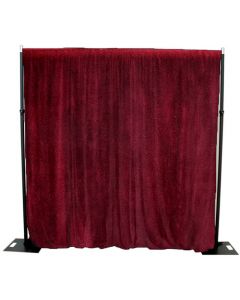 Burgundy/Red 4m drop x 3m width cotton velvet drape 300gsm Fire Retardant