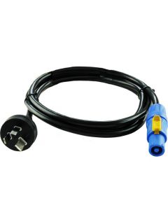 Neutrik powerCON® NAC3FCA [blue] to 3-pin Australian 240v Plug 10amp 2m