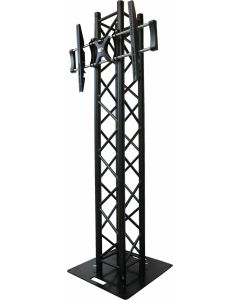 Box truss Black 2m TV / PLASMA Screen Stand package with TV bracket, with 600mm base plate