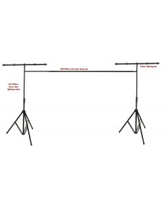 3M MAX HEIGHT TRIPOD LIGHTING STAND AND DRAPE SUPPORT SYSTEM WITH TELESCOPIC CROSS BAR 1.8-3M