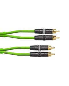 Cordial Ceon REAN 2x RCA Gold to 2x RCA Gold (0.6m-3m) *GREEN* 