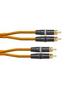 Cordial Ceon REAN 2x RCA Gold to 2x RCA Gold (0.6m-3m) *ORANGE* 