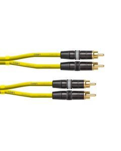 Cordial Ceon REAN 2x RCA Gold to 2x RCA Gold (0.6m-3m) *YELLOW* 