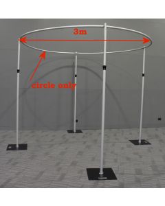 3m in diameter circle for pipe and drape