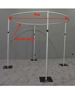 4m in diameter circle for pipe and drape