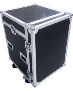 CaseToGo 19" 12U amp / digital mixer slanted flight road case, Fits Yamaha TF1 or Midas M32R mixer