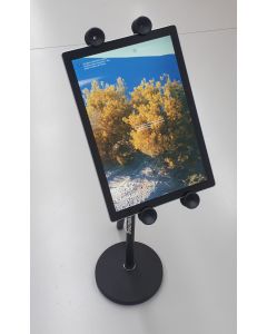 Tabletop desktop short boom stand with universal iPad tablet holder