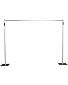 3m x 3m,  50cm base plates, WHITE Aluminium Pipe and Drape support system / Wedding Event backdrop - 3m max height