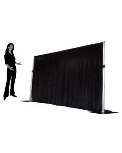 Black 1.2m drop x 3m width Velveteen drape - 210gsm