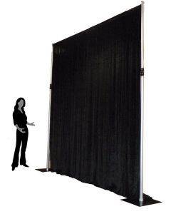 Black 3m drop x 5m width velveteen drape - 200gsm