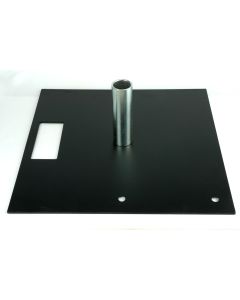 500x500x8mm Base plate with spigot for Pipe and Drape System