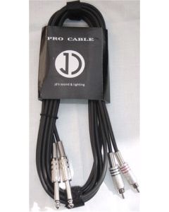 Dual RCA to Dual TS 6.35mm Jack 3m