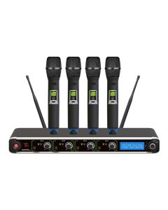 E-lektron IU-4013 Four Channel Wireless Microphone System - 4 Handheld Mics