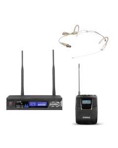 Chiayo Live100B rack mountable wireless beltpack system with slimeline headset microphone