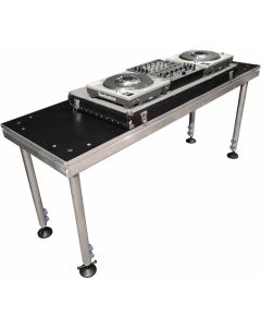 DJ TABLE/ Portable stage panel 61cm x 183cm size, 60cm to 100cm legs