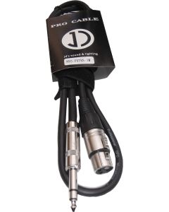 XLR (F) - TRS 6.35mm Jack Pro Cable, 10m