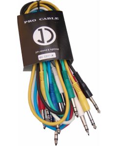 Patch leads Stereo, 1m long, TRS 6.35mm jack  IC017-1M J/J