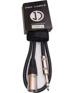 1m Male XLR to TRS (Stereo) 6.35mm Jack signal cable  MXTRS