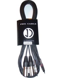 Male RCA / Male XLR lead, 3m NYGMXRCA-3M,