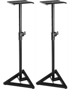 2X SOUNDKING DB039B STEEL STUDIO MONITOR STANDS 93-137CM HEIGHT ADJUSTABLE