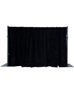 1.5m - 2.1m Aluminium Pipe and Drape support system Black / Ops Surround / backdrop - 1.5m max height