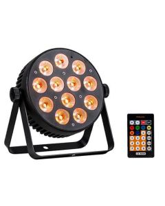 PAR12X12L - 12x 12W LED RGBWAU Parcan with IR Remote