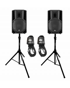 RCF ART712A 12" active speaker package with stands and cable - MADE IN ITALY