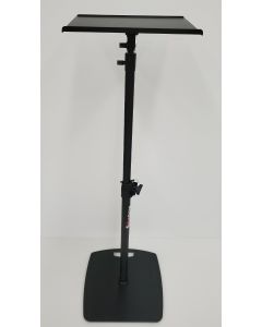 Studio monitor stand with large top tray and steel base plate