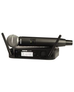 SHURE GLXD24/SM58 WIRELESS DIGITAL HANDHELD SYSTEM: 2.4GH