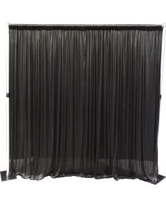 2.4m drop x 6m wide SILK BLACK drape