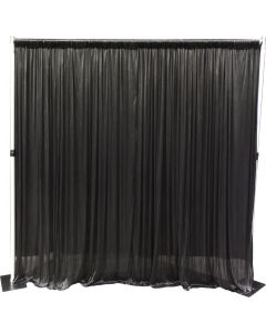 4m drop x 6m wide SILK BLACK drape