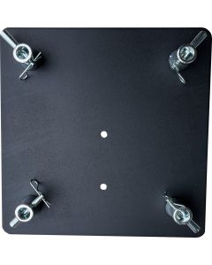 Black top / base plate 350 x 350 x 8mm plate for 290mm box truss or tri-truss
