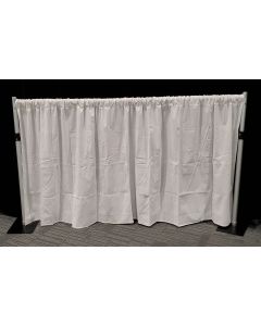 WHITE 1.2m drop x 3m width Velveteen drape - 200gsm