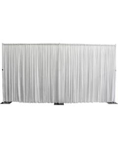 White silk drape 3m drop x 6m wide